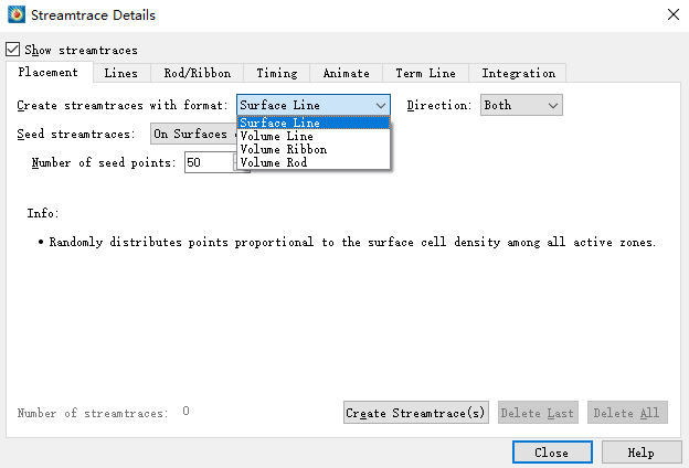 Tecplot:8.流线(Streamtraces)菜单解析